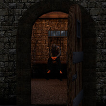 A Medieval Dungeon With A Knight Prisoner