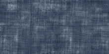 Seamless Faded Denim Blue Jeans Texture Background. Closeup Detail Of Worn And Distressed Indigo Tie Dye Pattern Effect On Rough Linen Or Canvas. A High Resolution Fabric Textile Backdrop..