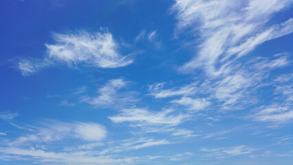 wispy clouds and blue sky suitable for background use or sky substitution
