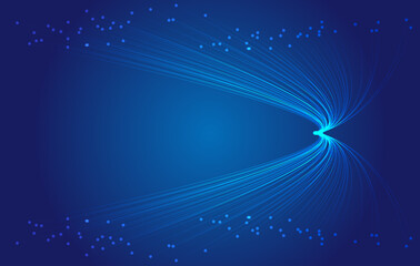 Aufkleber - Two blue tech particle lines extending outwards