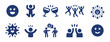 © Icons-Studio - People having fun icon set. Party icon collection vector illustration.