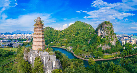 Wall Mural - Chuanshan Park and nanxishan Park in Guilin, Guangxi, China