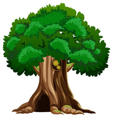 Poster - Big tree isolated cartoon