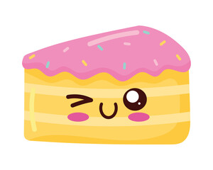 Canvas Print - cake portion Kawaii sweet Food