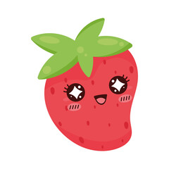 Wall Mural - strawberry kawaii fruit