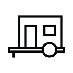 Wall Mural - Camper trailer vector icon symbol design