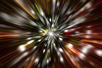 Wall Mural - time warp, traveling through space and time