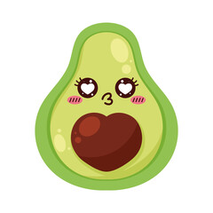 Canvas Print - avocado kawaii vegetable