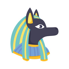 Sticker - egyptian culture dog statue