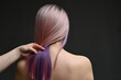 Photo dyed hair, back view