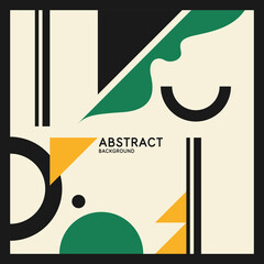 Poster - composition with geometric shapes. abstract background for design. trendy stylish graphics