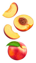 Fresh Organic Peach Isolated