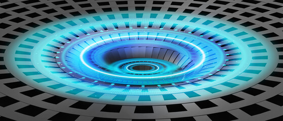 Aufkleber - Creative idea Technology and hole Innovation background for Internet connection concept. Science ,copy space , digital, banner, website -3d Rendering