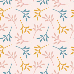 Poster - Autumn leaves seamless vector pattern