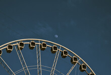 Ferris Wheel With The Moon 