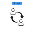 reciprocity icons  symbol vector elements for infographic web