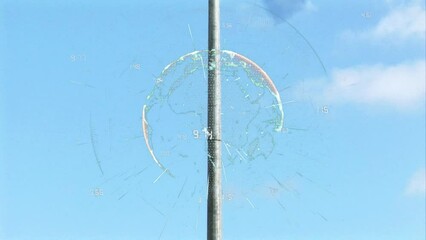 Poster - Animation of globe and data processing over wind turbine