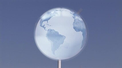 Poster - Animation of globe over wind turbine