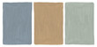 Abstract background set in muted blue, brown, sage green colors. Hand painted textured gouache templates
