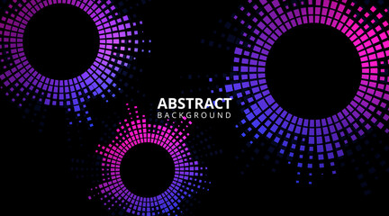 Fototapete - Abstract square background.Square shape on black background. Vector illustration EPS10