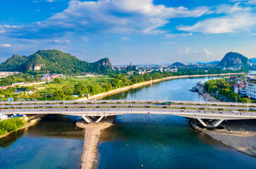 Wall Mural - Lijiang River Bridge, Guilin, Guangxi, China