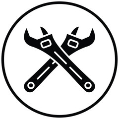 Canvas Print - Wrench Icon Style