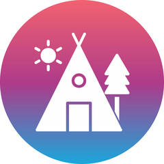 Wall Mural - Camping Icon