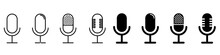 Microphone Icon Vector Set. Audio Illustration Sign Collection. Mic Symbol.