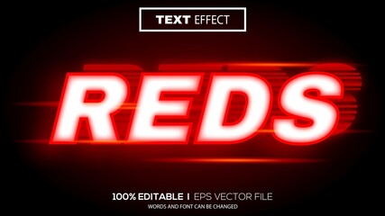 Poster - 3d editable text effect reds theme premium vector