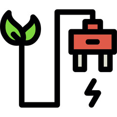 Wall Mural - Eco Power Socket Icon