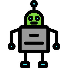 Canvas Print - Robot Icon