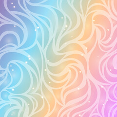 Wall Mural - Abstract wavy pastel design background vector