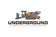 Fiber Optic underground horizontal drilling laying machine logo design excavator heavy equipment