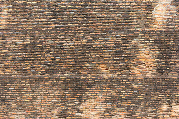 Poster - Old broken wall background with bricks.
