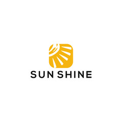 Wall Mural - Sunshine Logo Design Concept Template Vector