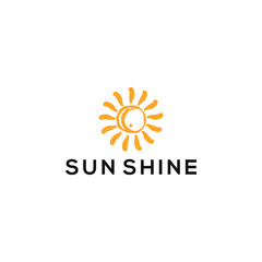 Wall Mural - Sunshine Logo Design Concept Template Vector