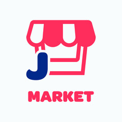 Wall Mural - Alphabet J Market Logo