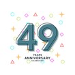 49 Years Anniversary Celebration Vector Template Design Illustration