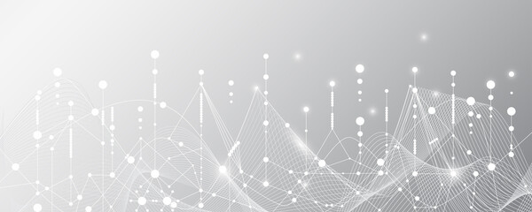 Grey white Abstract technology background, Hi tech digital connect, communication, high technology concept, science, technology background