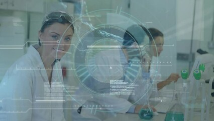 Poster - Animation of networks, data processing and scope over diverse scientists in laboratory