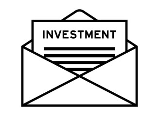 Poster - Envelope and letter sign with word investment as the headline