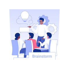 Poster - Focus groups isolated concept vector illustration. Group of diverse colleagues brainstorming, development business strategy, IT company, focus groups, project discussion vector concept.