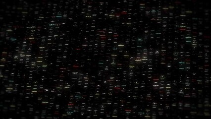 Poster - Big Data Digital Business Hitech Background/ 4k animation of an abstract wallpaper big data business digital technology background including connected lines and numbers matrix styled flowing with dept