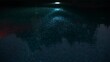 Beautiful abstract dark blue 4k video background. Rippling dark water of outdoors swimming pool with shiny sparkling pattern of bottom tiles