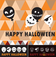 Poster - Happy Halloween - vector backgrounds set invitation