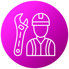 Poster - Construction Worker Icon Style