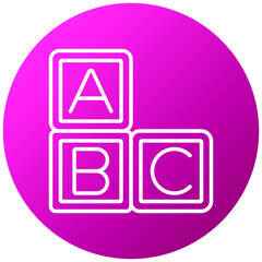 Wall Mural - ABC Blocks Icon Style