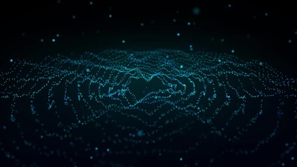 Abstract animated futuristic background. Big data visualization. Network connection. Data transfer. 3d rendering. 4k.