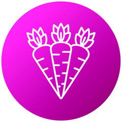 Sticker - Carrots Icon Style