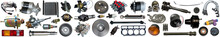Auto Parts On A White Background. A Set With Many Isolated Items For A Store Or Secondary Market.